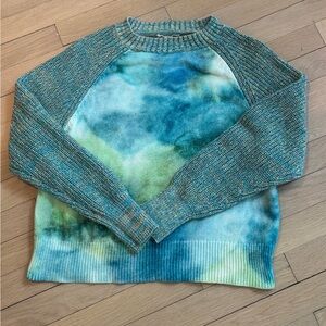 Anthropologie Multicolor Blue & Green Knit Sweater